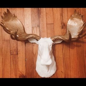 Faux Taxidermy Moose Head Wall Mount